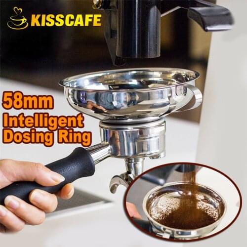 EK43 Grinder Intelligent Dosing Ring for Brewing Bowl Coffee Powder for Espresso Barista Tool Stainless Steel 58MM Portafilter