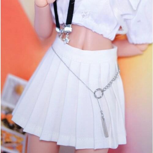BJD doll Skirt White pleated skirt versatile skirt 1/4&1/3 men & women & uncle doll clothing accessories