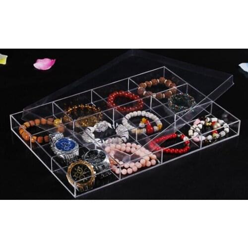 Jewelry Ring Display Organizer Case Tray Holder Necklace Earrings Bangle Storage Box Showcase Jewelry Stand Holder