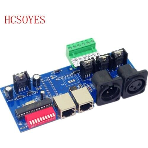 1pcs/lots) Constant Current 3 Channel DMX512 with RJ45 Easy DMX LED Decoder RGB Controller use for led strip light led lamp