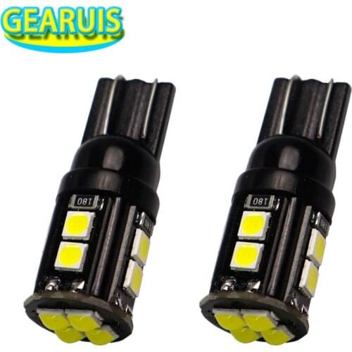 10pcs T10 1w led 12 smd 3030 led convext & flat 1W chips 80MA W5W 168 Car Interior Bulb Map Light Automobiles Side Sigal