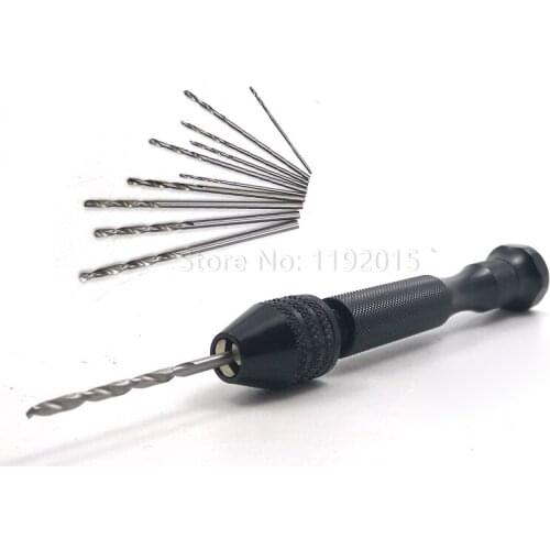 10Pcs High Speed Steel Twist Drill Bit Mini Micro Aluminum Alloy Hand Drill Chuck Woodworking Drilling Rotary Tool Wood Drilling