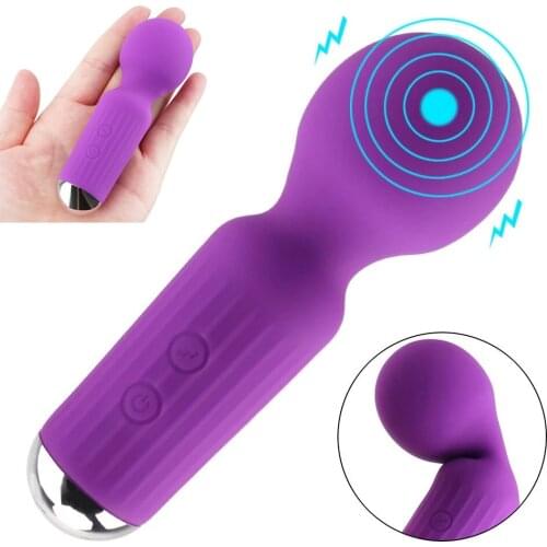 20 mode Quiet Mini AV vibrator Stick Strong Magic Wand massger Gspot Vagina Clitoris Stimulator girl vibrators Sex Toy for Women