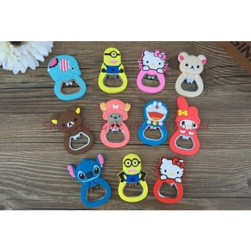 300pcs/lot Cartoon Stainless Steel Beer Bottle Opener with Magnet (can be Fridge Magnet )Wholesale KCS