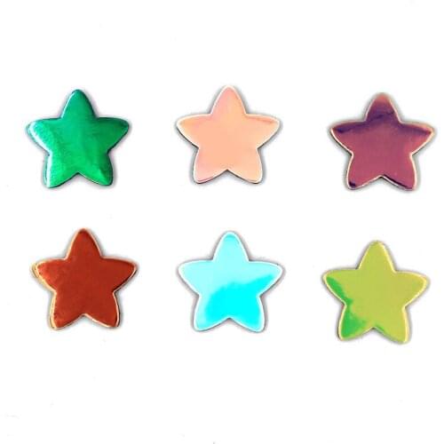 36pcs/lot 3.6cm Gradual color Pu Star Padded Appliques for DIY Accessories Craft Handmade Decoration