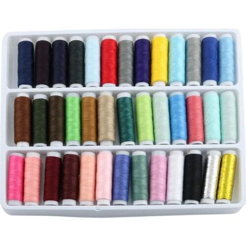 39 Colors 200Yard Polyester Sewing Thread Spools Assortment for Fabrics By Hand