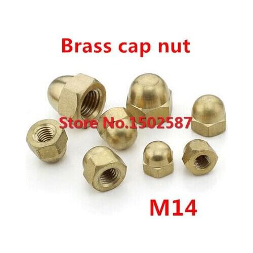 5pcs/lot M14 Brass Cap Nuts DIN1587 Copper Acorn Nuts Metric Fastener