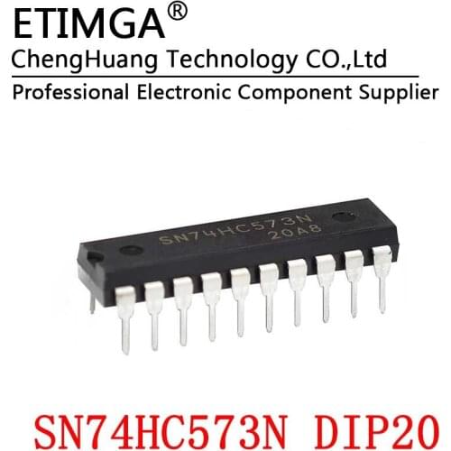 5PCS/LOT Original SN74HC573N SN74HC573AN DIP-20 Eight-bit three-state output flip-flop