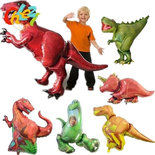 50pcs/lot NEW Dinosaur Aluminum Foil Balloon Jurassic World Globos Party for Dinosaur Party Animals Supplies Kids Birthday Gift