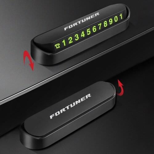 Car Temporary Parking Card Phone Number Card Plate Sticker for Toyota Fortuner 2009 2017 2018 2019 Accessories