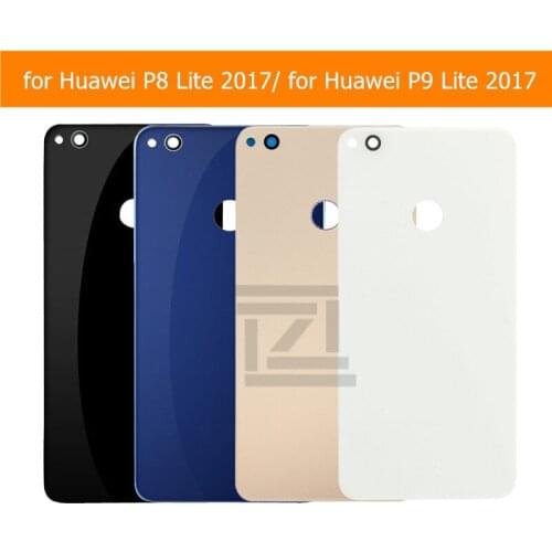 For Huawei P9 Lite 2017 Battery Back Cover Rear Door Housing Cover P8 Lite 2017/ P9 Lite 2017 Glass Back Cover Repair Parts