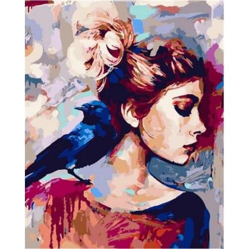 GATYZTORY Painting By Numbers Kits For Adults Woman Figure Paint By Numbers On Canvas Frameless Home Decoration Unique Gift