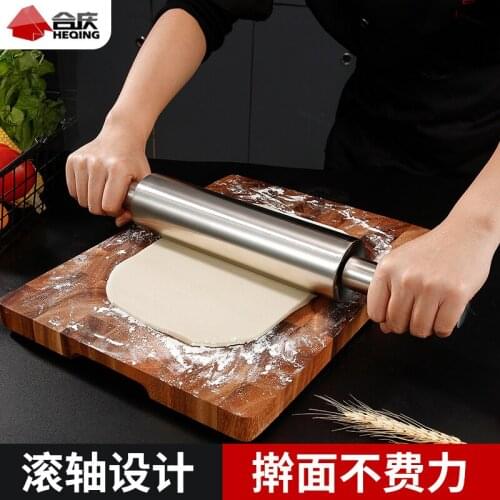 Cake Tools Rolling Pin Pizza Bakery Accessories Non Stick Dough Stainless Steel Rolling Pin Rolo De Massa Home Bakeware DB60GM