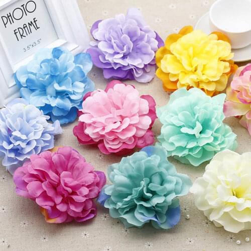 Artificial peony flower heads Multi color DIY Road lead wedding flower Bouquet hotel background wall decor