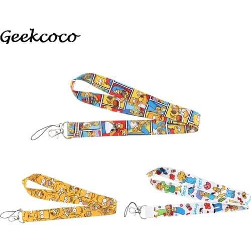 J1680 Cartoon Kawaii Lanyard Mobile Phone Key Card Identification Straps USB Badges Holder Hanging
