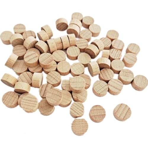 10pcs 10MM Round Unfinished Wood Cutout Circles Chips for Arts & Crafts Projects, Board Game Pieces, Ornaments
