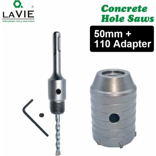LAVIE 1 set SDS PLUS 50mm Concrete Hole Saw Electric Hollow Core Drill Bit Shank 110mm Cement Stone Wall Air Conditioner Alloy