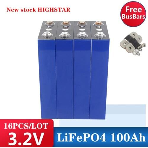 16PCS 3.2V 100AH LIFEPO4 48V FOR ELECTRIC BICYCLE/EV/SOLAR SYSTEM LITHIUM BATTERY A GRADE EU US TAX FREE