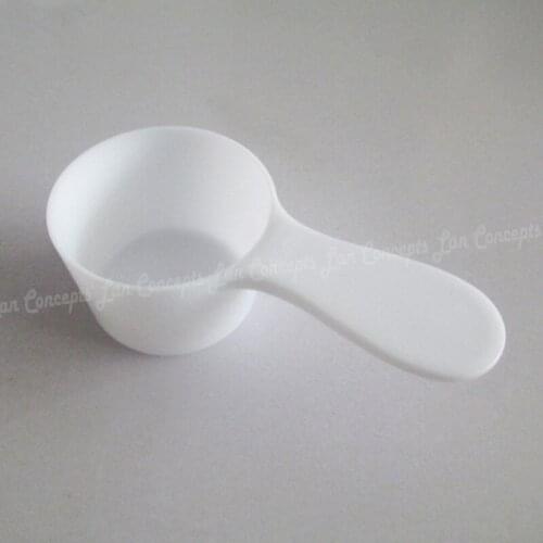 100pcs/lot 20 gram Measuring Scoop 40ML White Plastic Spoon Kitchen Tools 20g Measure Spoons - free shipping