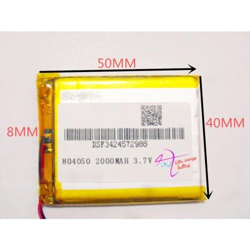 Best battery brand 3.7V polymer lithium battery 804050 2000MAH GPS navigation mobile power tablet computer
