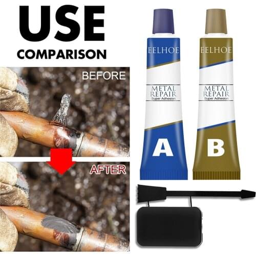 20/50/80/100g Metal Repairing Adhesive Super Glue Iron Steel Auto Radiator Water Special Leakage Plugging Welding Glue Tool