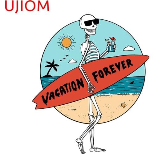 UJIOM Cartoon Wall Stickers Vacation Forever Theme Sticker Room Decor Living Room Wallpapers Decoration Accessories Art Decals