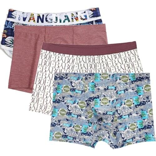 Homme Comfortable Underpants Underwear Men Sexy Man Boxers Shorts Soft Breathable Male Panties Cueca Fashion Pringting