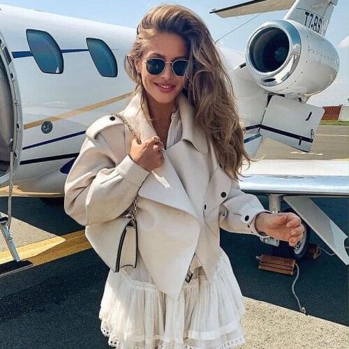 New Arrival Winter Autumn 2021 Womens Leather Wallet Campera Chaqueta Cuero Mujer Modis Coat Women Veste Cuir De Couro