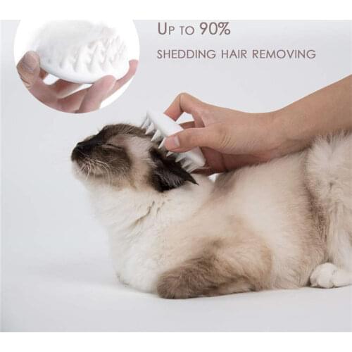 Pet Cat Shampoo Grooming Massage Device Brush Comb Silicon with Soft Rubber Bristles Tool Hair Removal Brush Comb for Dogs Cat