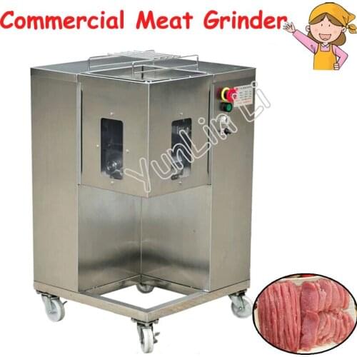 Popular Meat Slicing Movable Meat Processor with 4 Wheels Steel for Grinding Shredding Slicing QSJ-A