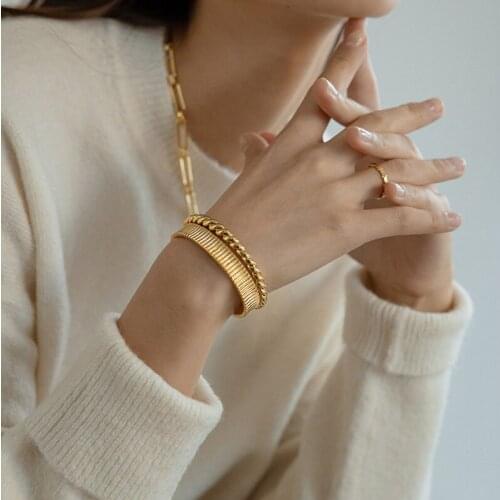 Luxury Bracelet For Men/Women/Couples/Girls Twist Fold Texture Accessories On Hand Gold Plated Jewelry 2020 Trend Gift Bracelets