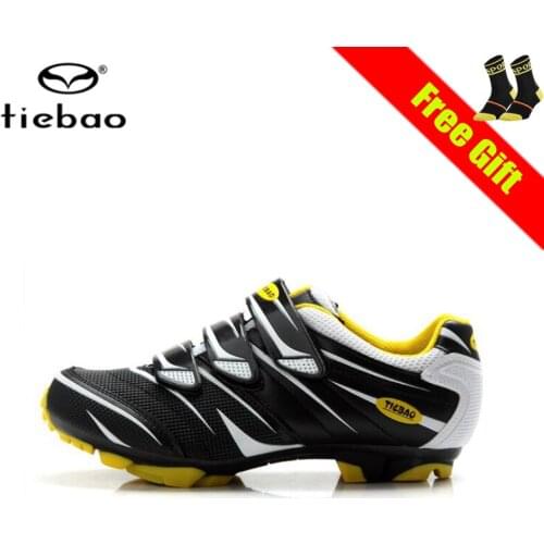 Tiebao Sapatilha Ciclismo Mtb Cycling Sneakers Breathable Self-locling Mountain Bike Shoes SPD Mtb Riding Athletic Bicycle Shoes
