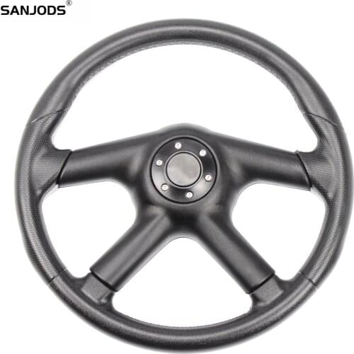 SANJODS Sports Steering Wheel Golf 4 Modified Steering Wheel 14 Inch 35cm Aluminum Moving Rudder