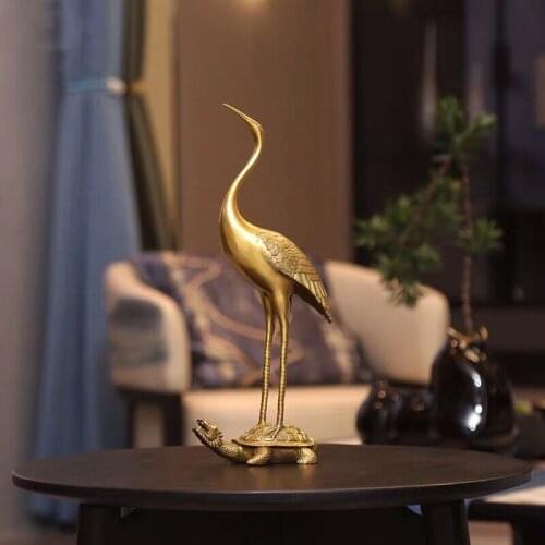 Statue dragon small sculpture animal turtle statues figurines Crane ornaments Birthday gifts Porch wine cabinet living room