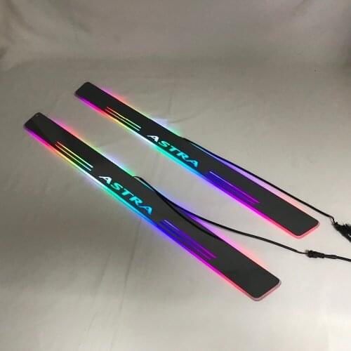 Express Delivery Led Door Sill Plate Strip Welcome Light Pathway Accessories Guard Protectors for Opel Astra h j k