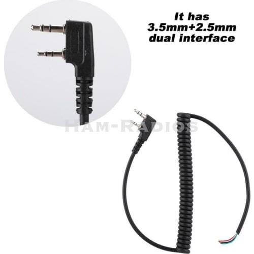 YiNiTone Replacement Handheld Walkie Talkie Speaker Mic Cable for Baofeng UV-5R UV-5RL UV-3R+ Radio