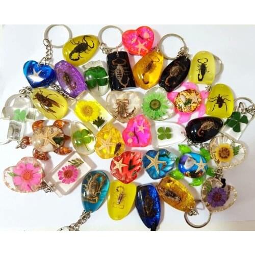 YQTDMY 12 pcs fashion newest flower design charming keychain