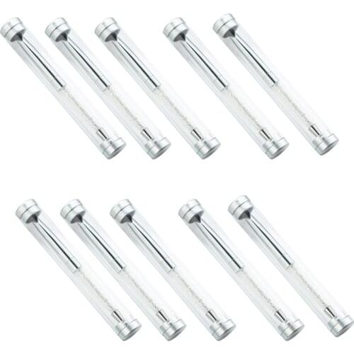 10 Pcs Transparent Pen Case Acrylic Pen Signature Pen Gift Box Round Cylindrical Plastic Pencil Case