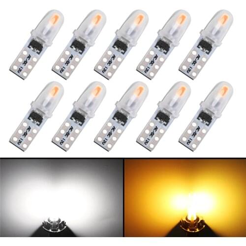 10pcs Super Bright T5 74 W1.2W 2 LED 3014 SMD Car Dashboard Warning Indicator Instrument Lights Indicator Lights DC 12V