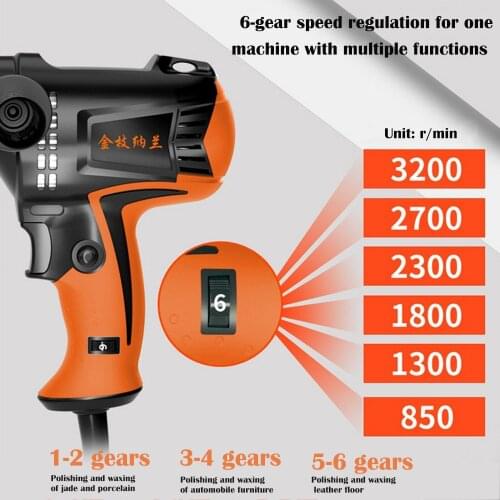 110V Electric Car Polisher Machine 850-3200rpm/min Polishing Machine Auto 6 Speed Polishing Machine Sander Polish Waxing Tools