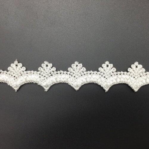 2.3cm wide(30Yards/lot) DIY Lace Accessories Flower White Venise Lace Trim Black Water Soluble Lace Ribbon Garment Decoration