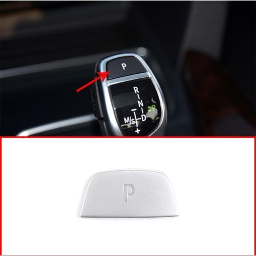 Car Accessories Interior Plastic Gear Head P Button Sticker Bright Silver For BMW 5 Serives 2011-2017 1 piece set