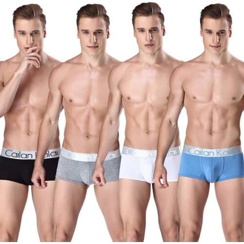 New Mens Boxer UnderpantsLarge Size Boxer Short Men Colorful Breathable Solid Cueca Boxer Homme Comfort Boxer Men Underwear
