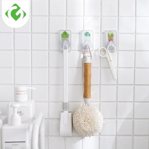 1 Pc Strong Home Kitchen Hooks Transparent Suction Cup Sucker Wall Hooks Hanger For Kitchen Bathroom Wholesale