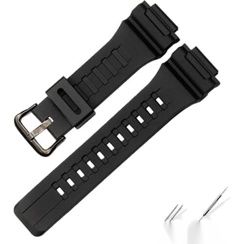 Elastic Durable Black Silicone High Quality WatchBands For Casio AQS810 AQ-S810/AEQ-110/W735H/STL-S100 Sports Rubber Wrist Strap