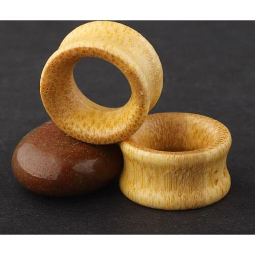 JUNLOWPY Natural Bamboo Wood Ear Plugs Flesh Tunnels Piercing Earrings Gauge Expander Piercings Body Jewelry Mix 8-20mm 70pcs