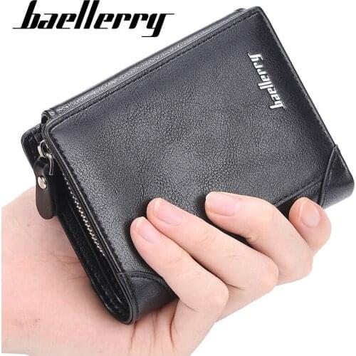Mens Short Wallet Bifold Card Holders for Men Casual Portable Coin Pocket Three Fold Purse New Pu Leather Male Cash Clutch Bag