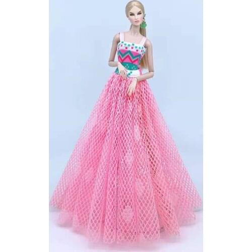 30cm Doll Outfits 2pcs/set Pink Accessories for Barbie Clothes Bikini & Skirt Swimwear Monokini Swimsuit 1/6 BJD Princess Dress