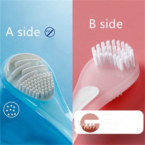Fashion Upgraded Version of Antibacterial Double-sided Tongue Cleaner Scraper Brush Silica Le Oral Hygiene Dental Care Cleaning