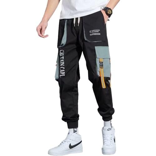 Men Harem Pants 2021 Hip Hop Ribbons Jogger Pants Fashion Casual Track Trousers Streetwear Harajuku Sweatpants